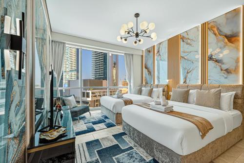 JBR Luxe Seaviews Apartment with Pool & Gym