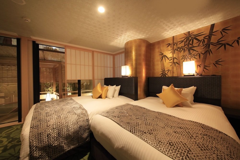 Centurion Hotel Ueno Room Type - Japanese Style Room KAGUYA - Non Smoking (2 Double Beds) - Annex - Open-Air Bath
