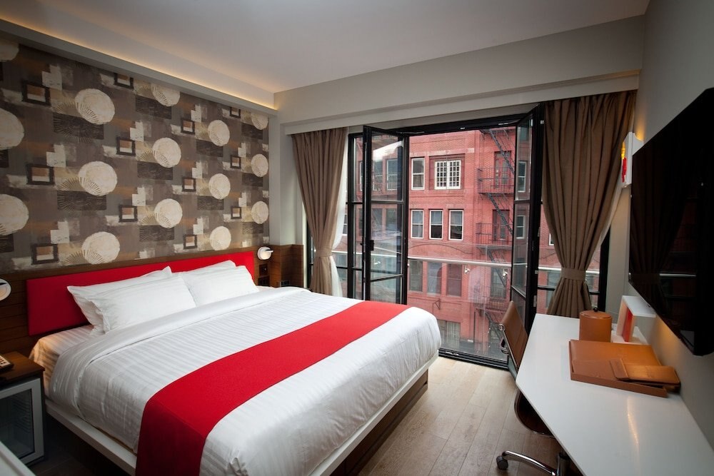 NobleDEN Hotel Room Type - Room, 1 King Bed, City View (Juliet Balcony) NobleDEN Hotel Room Type - Room, 1 King Bed, City View (Juliet Balcony)