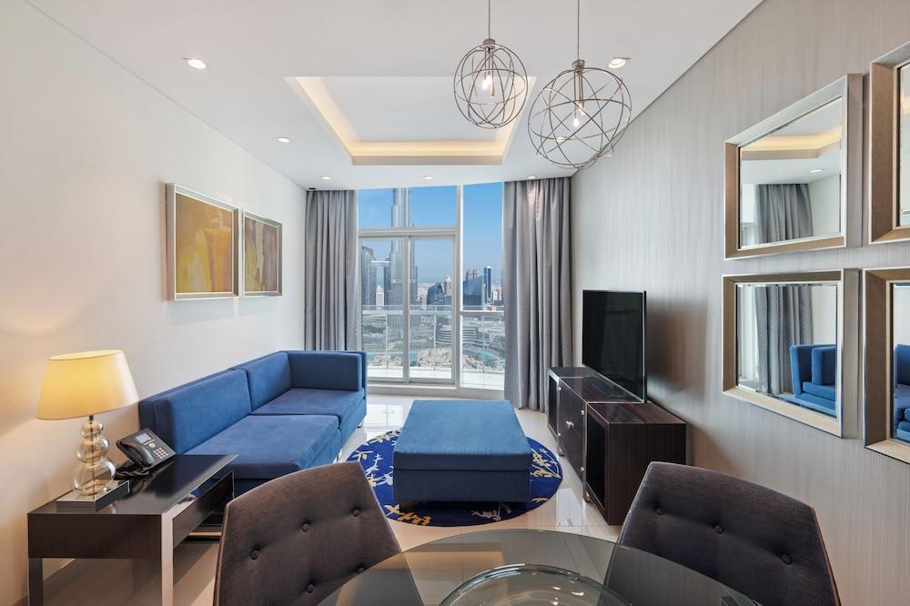 DAMAC Maison Distinction Room Type - Two Bedroom Suite with Private Balcony - Burj Khalifa View DAMAC Maison Distinction Room Type - Two Bedroom Suite with Private Balcony - Burj Khalifa View