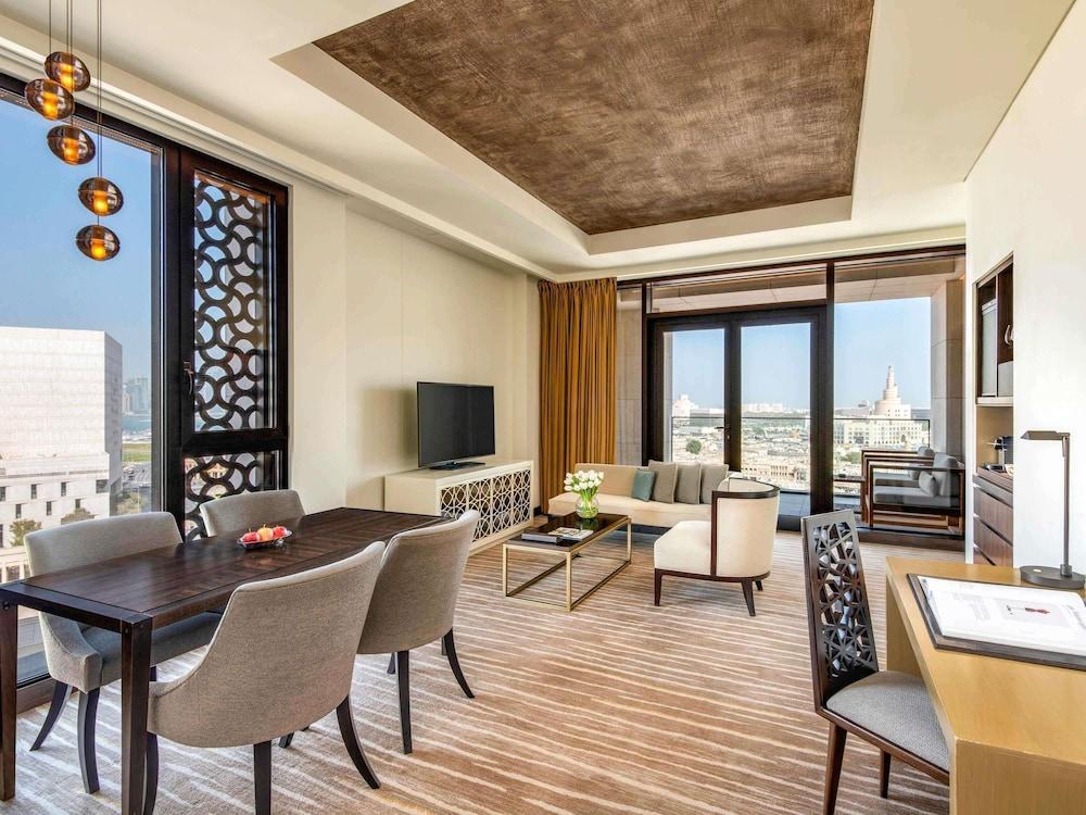 Alwadi Hotel Doha - MGallery Room Type - Souq Suite, 1 Bedroom with 1 King-Size Bed, Terrace with Souq Waqif Views and Living Area