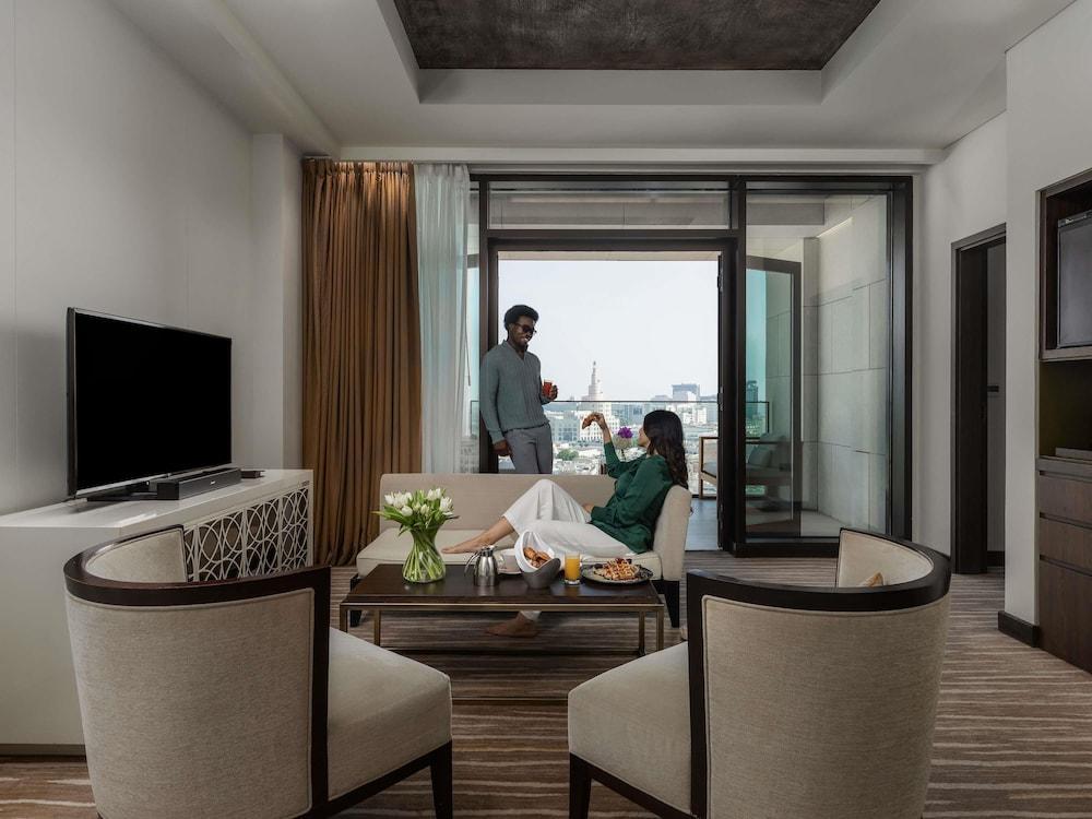 Alwadi Hotel Doha - MGallery Room Type - Souq Suite, 1 Bedroom with 1 King-Size Bed, Terrace with Souq Waqif Views and Living Area Alwadi Hotel Doha - MGallery Room Type - Souq Suite, 1 Bedroom with 1 King-Size Bed, Terrace with Souq Waqif Views and Living Area