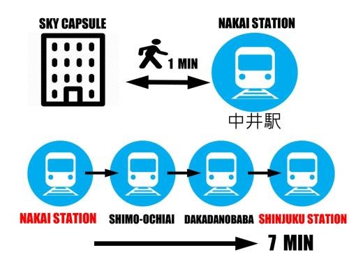 Shinjuku Sky Capsule Room Type - Triple Room with Shared Bathroom
