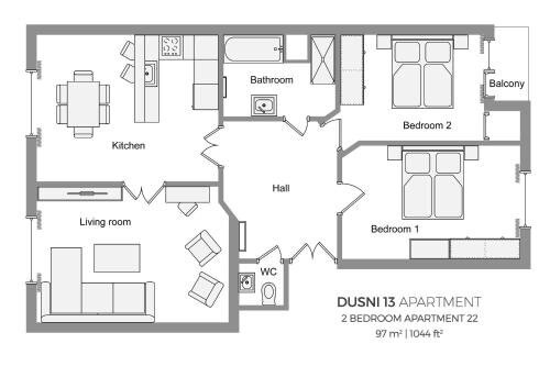 Spacious And Bright Apartment Dusni 13 - Tap to explore photos
