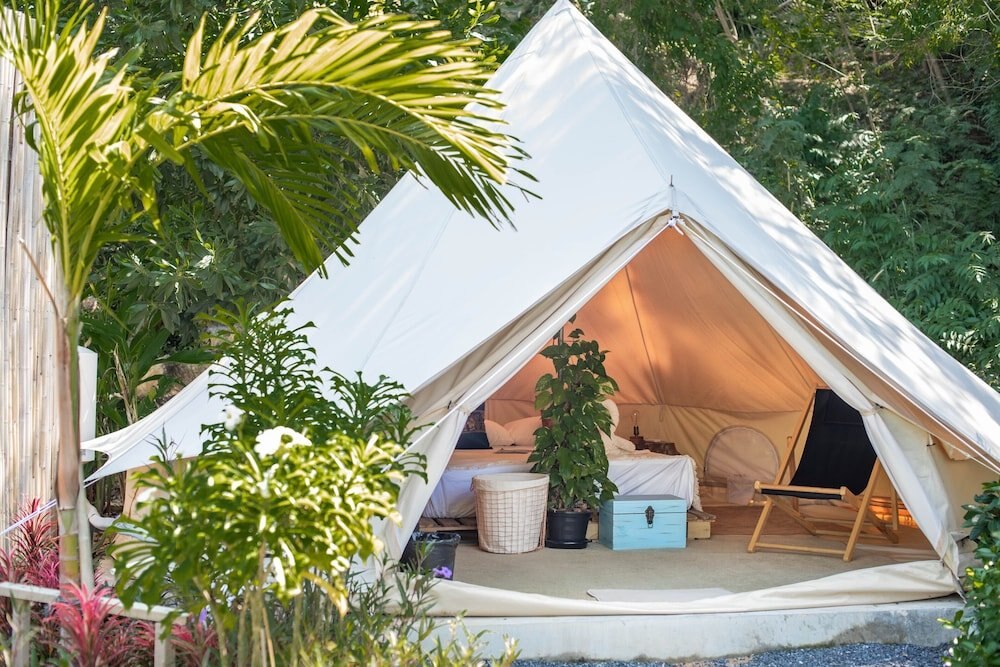 Roost Glamping Room Type - Premium Tent, Private Bathroom, Garden View
