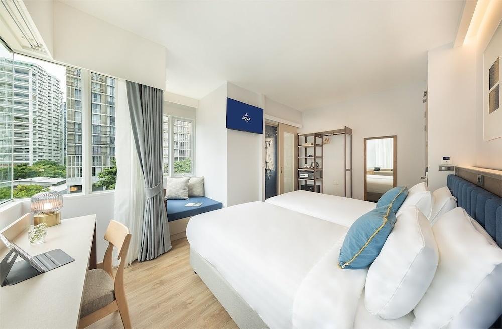 Sova Hotel Bangkok Room Type - Deluxe Twin Room, 2 Twin Beds, Non Smoking, City View
