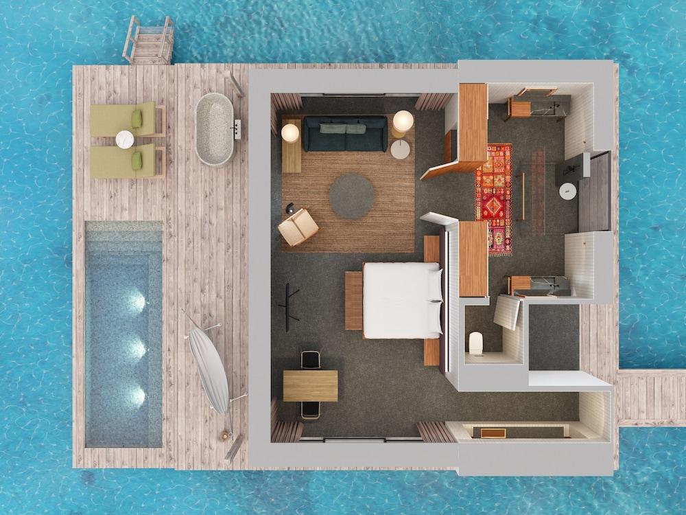 Patina Maldives, Fari Islands Room Type - 08 - One Bedroom Sunset Water Pool Villa Twin