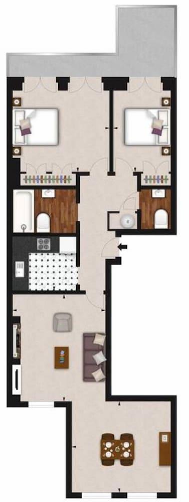 Spacious 2 Double Bedroom Apartment Kensington - Tap to explore photos