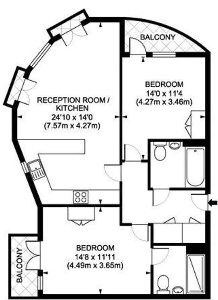 Modern Flat - 2 Bed 2 Bath nr Farringdon - Tap to explore photos