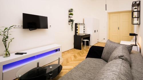 Black & White Apartment Prague by Wenceslas Square and Muzeum - Tap to explore photos