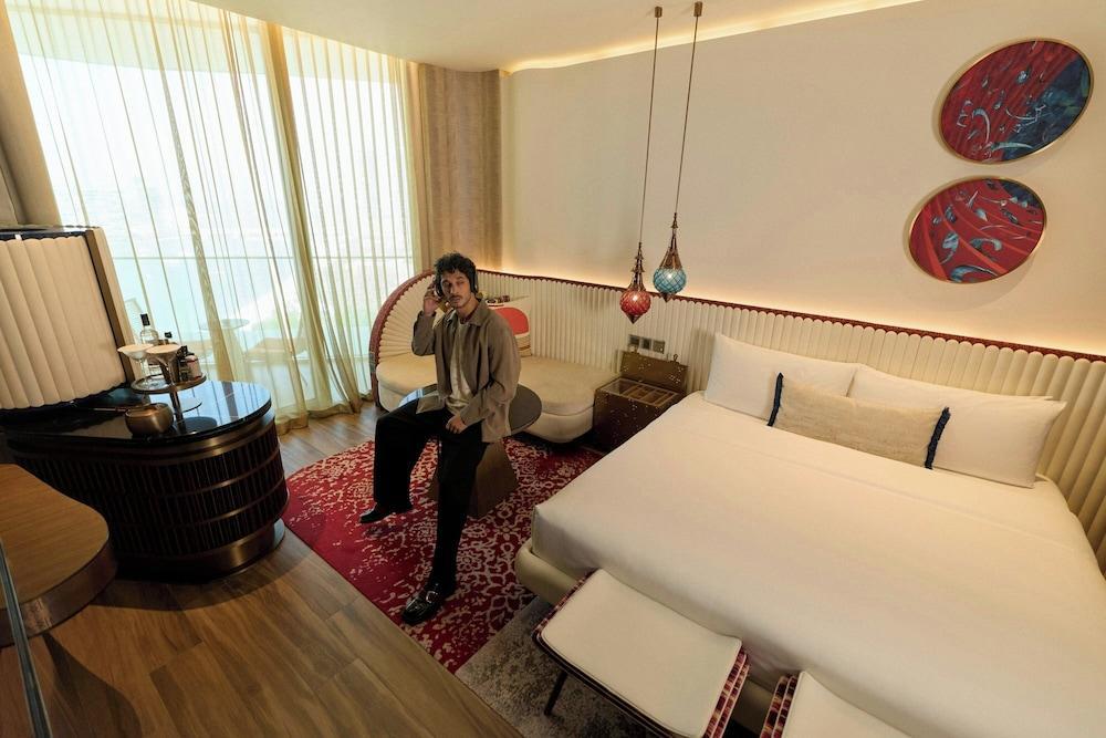W Dubai Mina Seyahi by Marriott Room Type - Deluxe Room, 1 King Bed, Balcony, Sea View W Dubai Mina Seyahi by Marriott Room Type - Deluxe Room, 1 King Bed, Balcony, Sea View