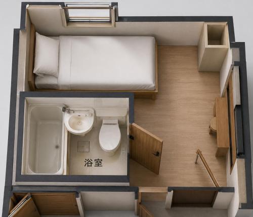 Hostel Lodging Tokyo Uguisudani Room Type - Single Room with Bathroom