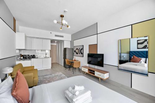 Silkhaus new stylish studio in JVC Luma21 - Tap to explore photos