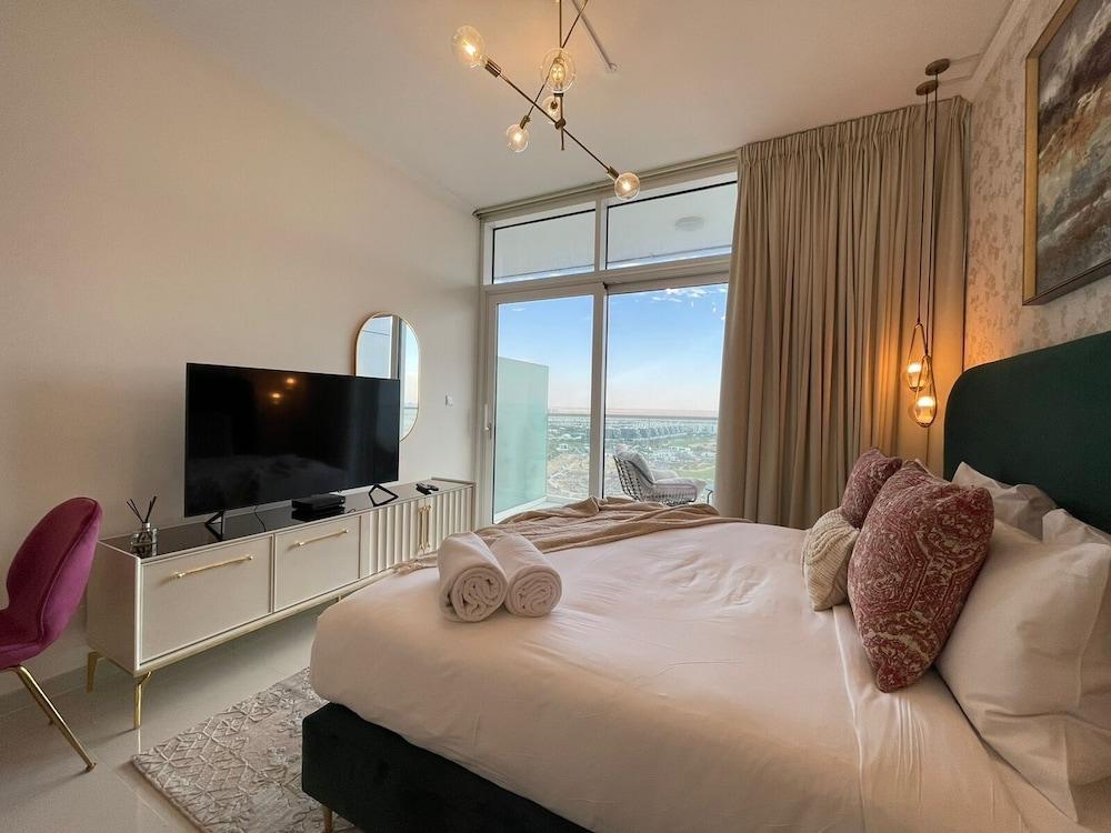 Damac Hills Studio with City View - Tap to explore photos