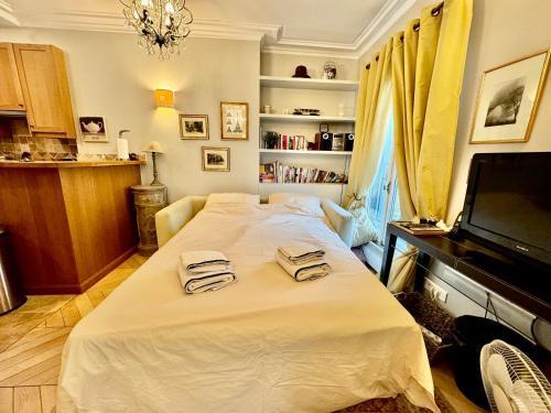Eiffel Tower View Apartment 1 min walk Paris 7th Air Conditioning - Tap to explore photos