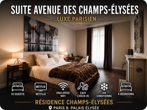 Suite Avenue des Champs-Élysées : Luxe Parisien Room Type - Four-Bedroom Apartment