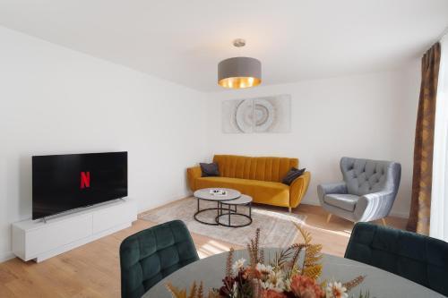 Chic Prague Suite with Terrace & City View - Tap to explore photos