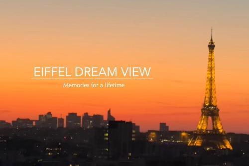 Parisian flat Eiffel tower view - Tap to explore photos