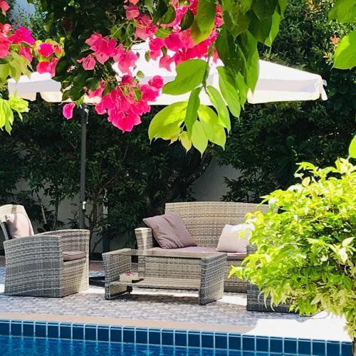 Guest House, shared pool, private bathroom and kitchen - Tap to explore photos