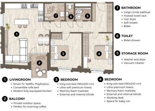 Luxury Sunny Home - Free Garage, Metro, Balcony, PS5, 2nd parking on request - Tap to explore photos