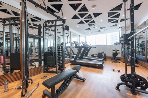 Gracious 1-Bedroom with City View at Square Tower in JVC - Tap to explore photos