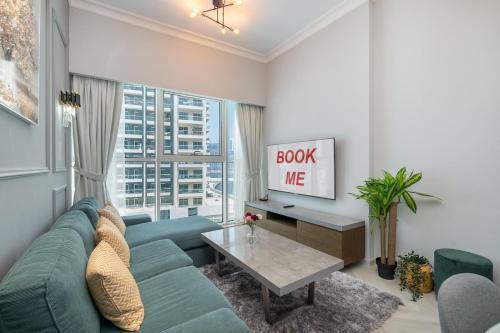 Artistic 1-Bedroom Apartment perfect for couple at Mayfair Tower, Business Bay! - Tap to explore photos