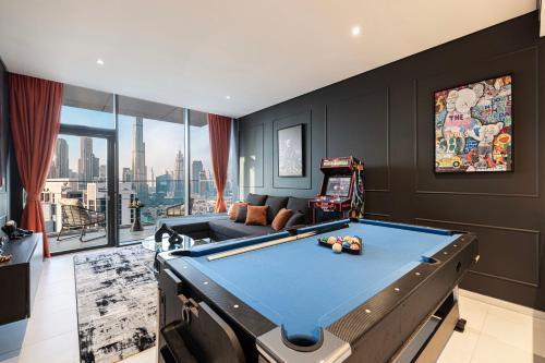 2BR Burj Khalifa view, table game & arcade- 26thFL - Tap to explore photos
