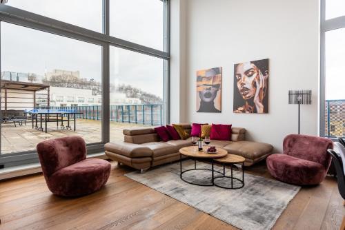 Comfort 3BR Penthouses I featuring a Terrace in Prague I Metro - Tap to explore photos