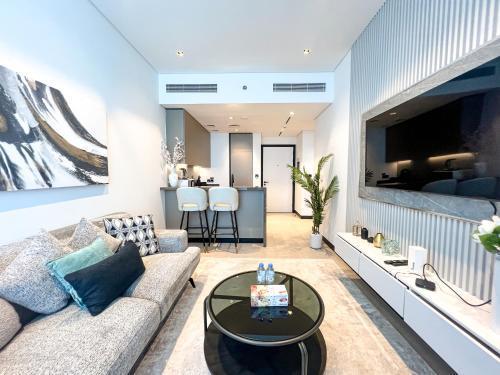 Chic 1-Bedroom with Epic Burj Khalifa Views - Tap to explore photos