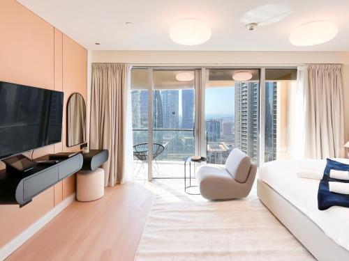 Kempinski residence Upgraded Studio l Burj Khalifa View - Tap to explore photos