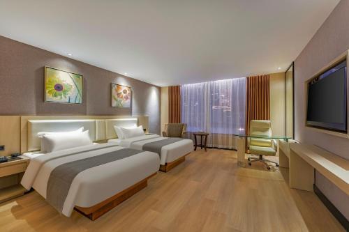 Meihao Mingyue Hotel International Finance City Keyun Road Metro Branch Room Type - Deluxe Twin Room
