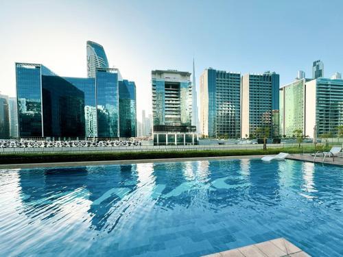 Burj Khalifa View 1 Bedroom Apartment With Balcony For Up To 4 Person - Tap to explore photos