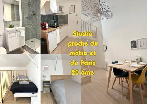 735 Cosy studio mezzanine près de Paris et métro