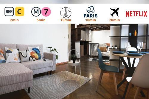 Appartement cosy à 10 min de Paris - Tap to explore photos