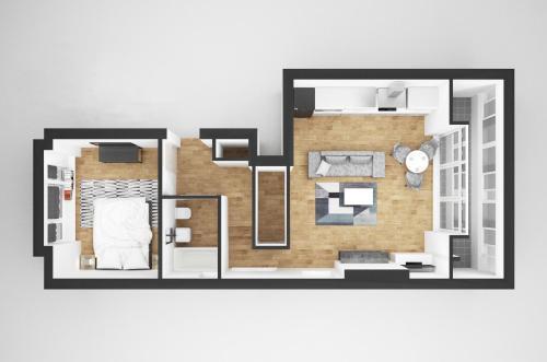 Beautiful one bedroom flat with private balcony 560sq ft - Tap to explore photos