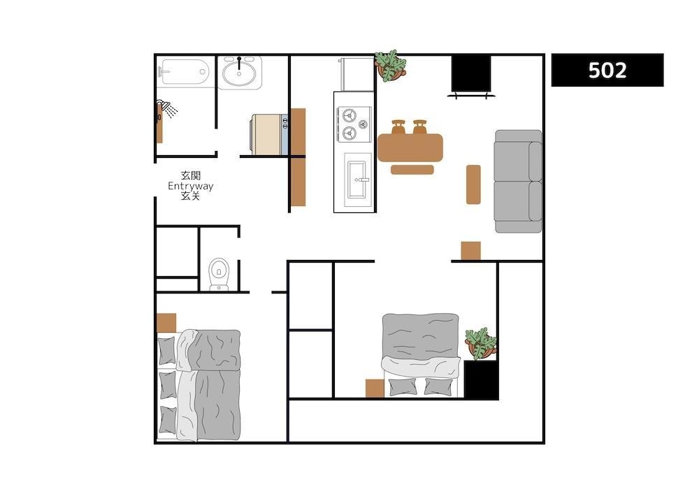 STARRY STAY SUITE IMPROVE NISHIMAGOME Room Type - Apartment, 2 Bedrooms (502)