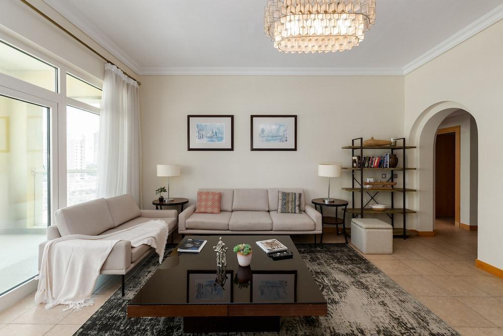 Palm Living 2BR Maid w Pool Beach Access - Tap to explore photos