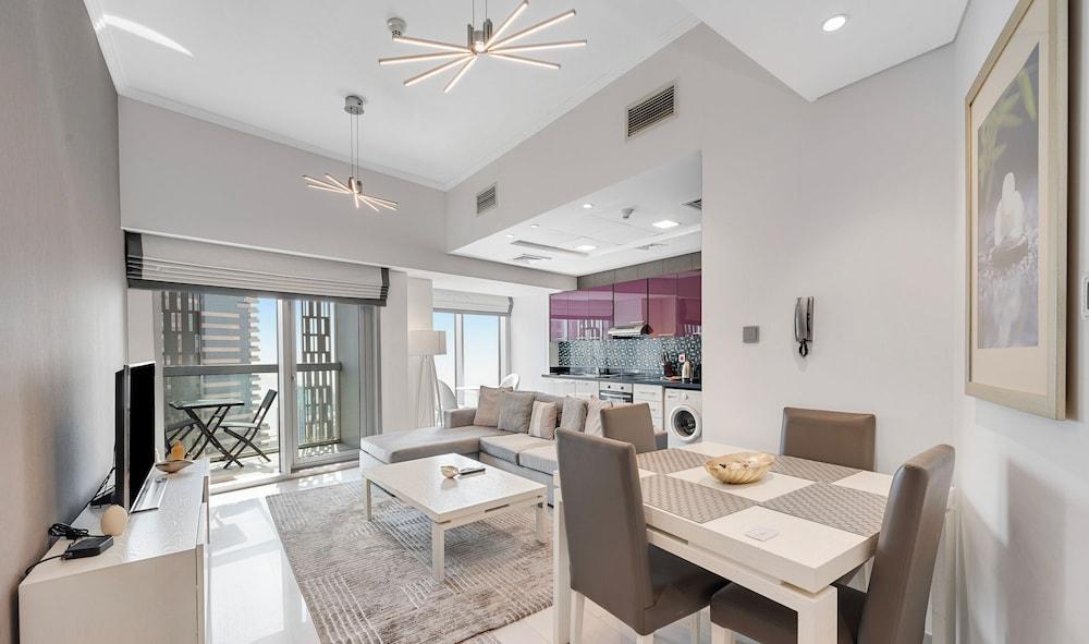 Cayan Escape Lavish 1BR with Sea View - Tap to explore photos