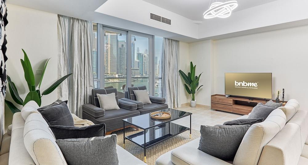 bnbme | Damac Waves Tower | 3 + Maids Room Type - Premium Apartment, 4 Bedrooms