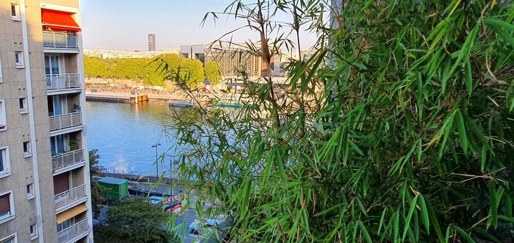 Designer apartment overlooking the Seine