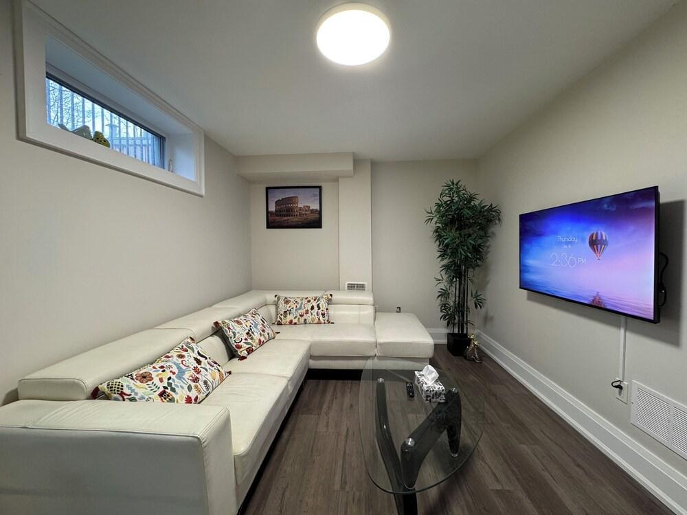 Furnished 2-Bed Apartment w/ Private Parking & In-suite Laundry - Tap to explore photos
