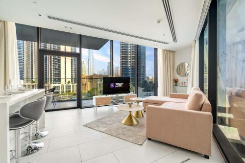 New! Spacious 2BR with Burj Views in Marquise Square - Tap to explore photos