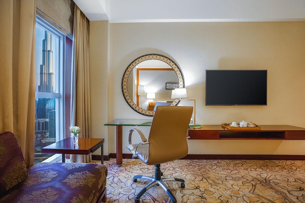 Dusit Thani Dubai - Near Burj Khalifa Room Type - Deluxe Room King - Burj Khalifa View. Dusit Thani Dubai - Near Burj Khalifa Room Type - Deluxe Room King - Burj Khalifa View.