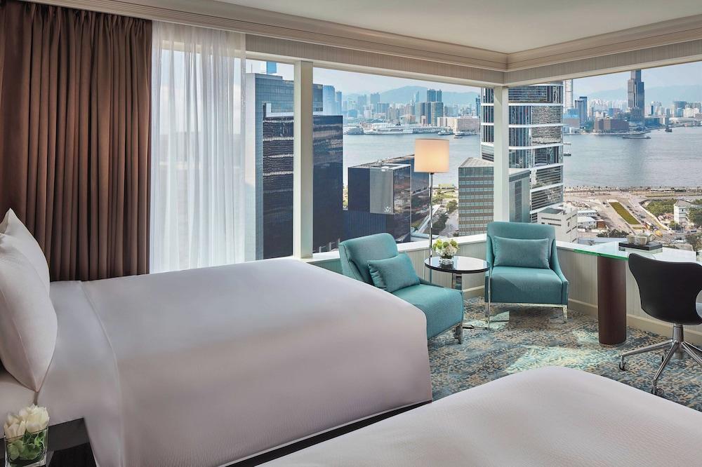 JW Marriott Hotel Hong Kong Room Type - Partial Harbour view Room, 2 Double Beds, Non Smoking, Harbor View JW Marriott Hotel Hong Kong Room Type - Partial Harbour view Room, 2 Double Beds, Non Smoking, Harbor View