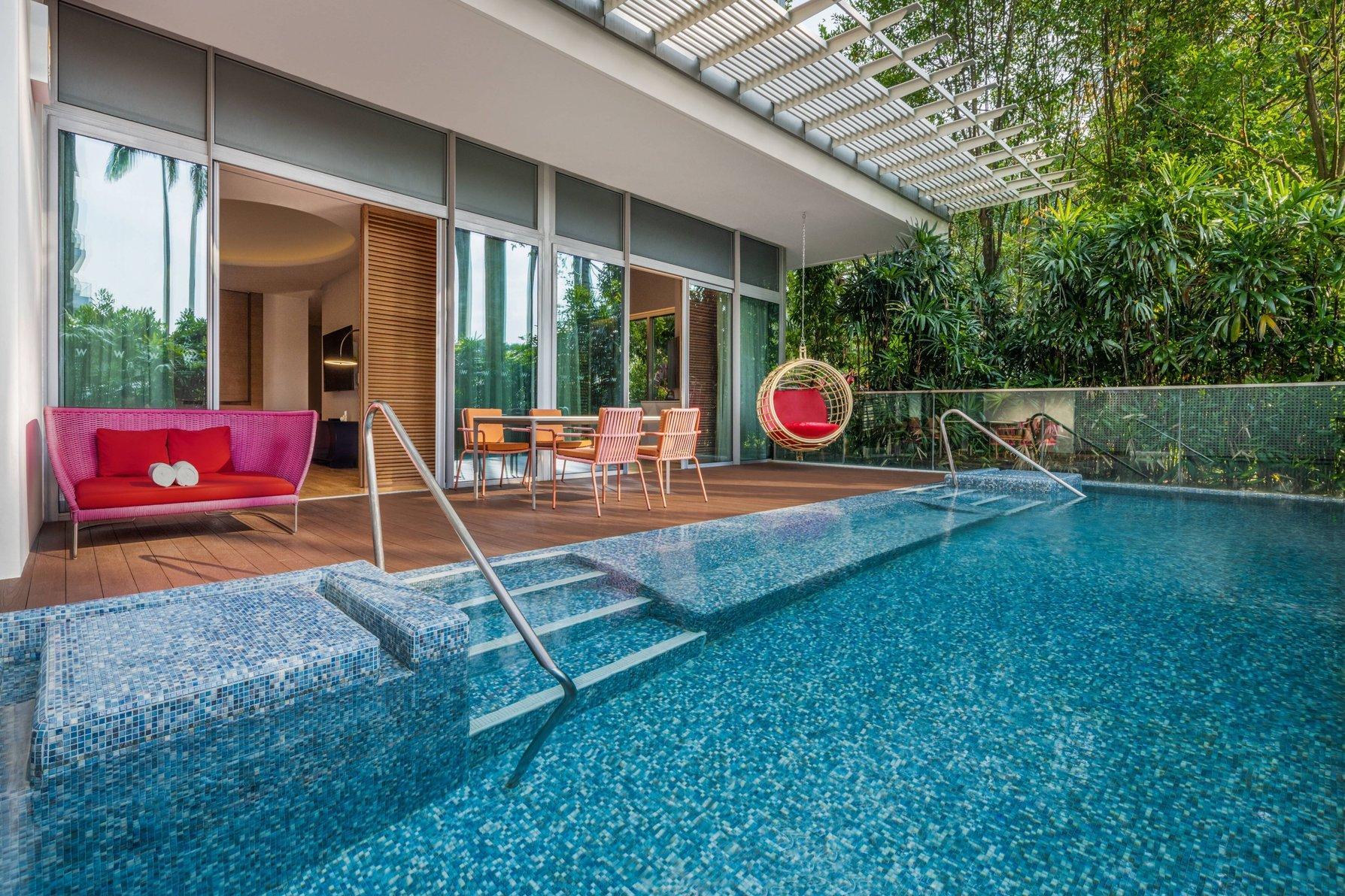 W Singapore - Sentosa Cove Room Type - Away Suite, 1 Bedroom Suite, 1 King Super, Garden level, Private pool, Terrace
