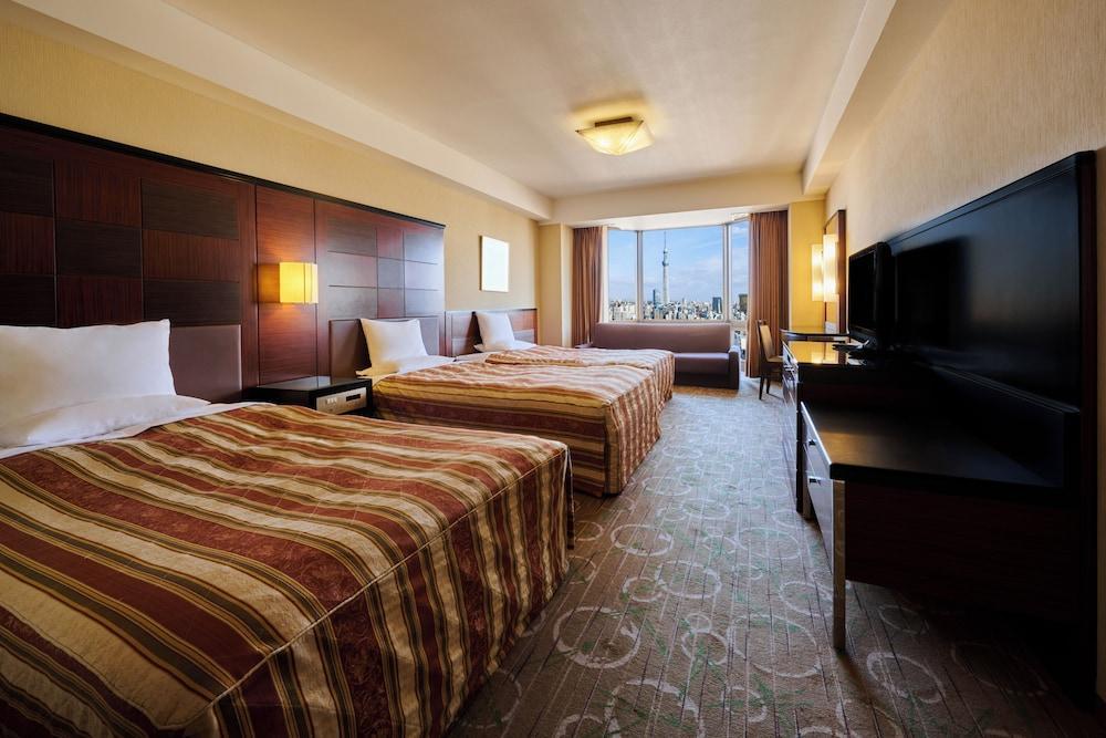 Asakusa View Hotel Room Type - Deluxe Twin Room with Skytree Side - Non Smoking with 1Extra Bed (3 adults) Asakusa View Hotel Room Type - Deluxe Twin Room with Skytree Side - Non Smoking with 1Extra Bed (3 adults)